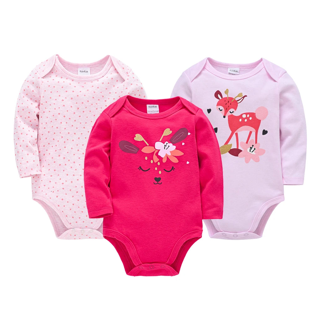 Body de Bebê Menino/Menina. Manga Longa 100% Algodão Roupas de Bebê 0-12 meses. 6 PEÇAS E 3 PEÇAS.