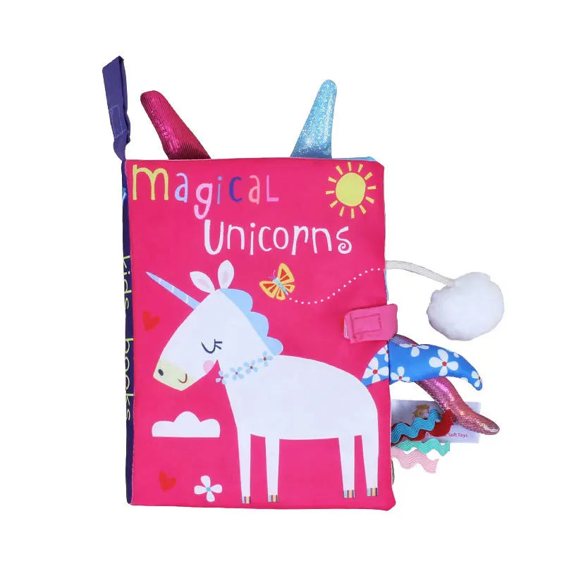 Brinquedo Educativo para Bebês 0-36M. Livro de Tecido com Cauda, Livro de Pano com Quebra-Cabeça. Chocalho Sonoro Interativo para Pais e Filhos.