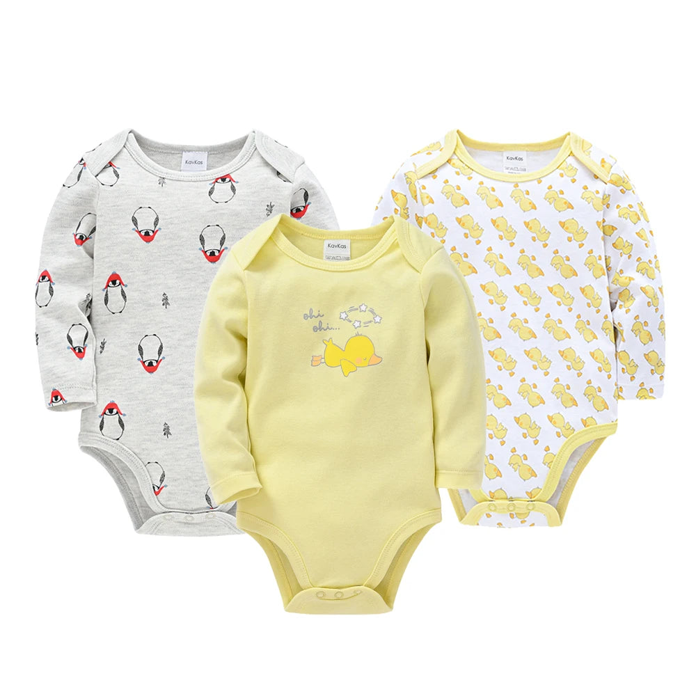 Body de Bebê Menino/Menina. Manga Longa 100% Algodão Roupas de Bebê 0-12 meses. 6 PEÇAS E 3 PEÇAS.