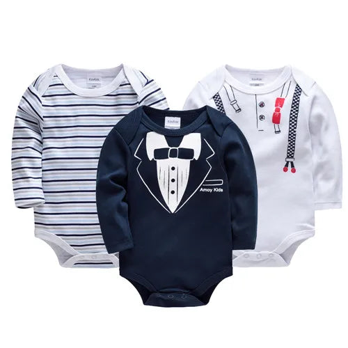 Body de Bebê Menino/Menina. Manga Longa 100% Algodão Roupas de Bebê 0-12 meses. 6 PEÇAS E 3 PEÇAS.