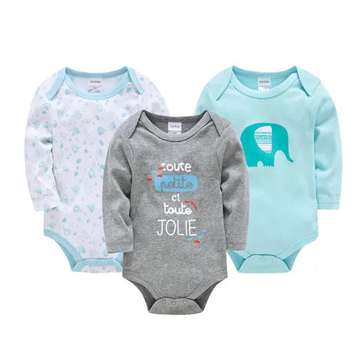 Body de Bebê Menino/Menina. Manga Longa 100% Algodão Roupas de Bebê 0-12 meses. 6 PEÇAS E 3 PEÇAS.