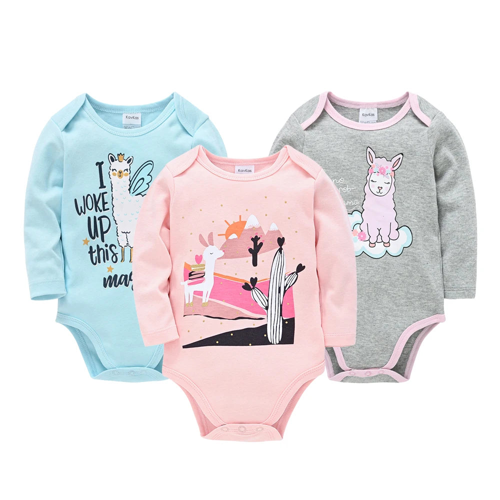 Body de Bebê Menino/Menina. Manga Longa 100% Algodão Roupas de Bebê 0-12 meses. 6 PEÇAS E 3 PEÇAS.