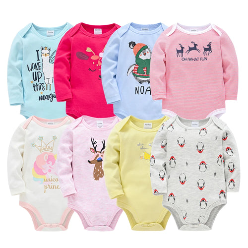 Body de Bebê Menino/Menina. Manga Longa 100% Algodão Roupas de Bebê 0-12 meses. 6 PEÇAS E 3 PEÇAS.