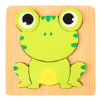 Quebra-cabeça 3D de Madeira de Alta Qualidade com Animais de Desenho Animado para Bebês, Quebra-cabeça de Tráfego, Jogo de Aprendizagem e Cognição para Crianças.
