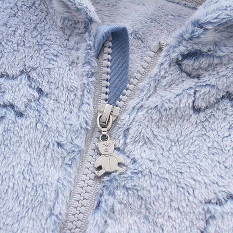 Macacão Bebê de Flanela Quentinho – Body Infantil com Estampa de Desenho Animado. Ideal para Outono e Inverno (0 a 12 Meses.