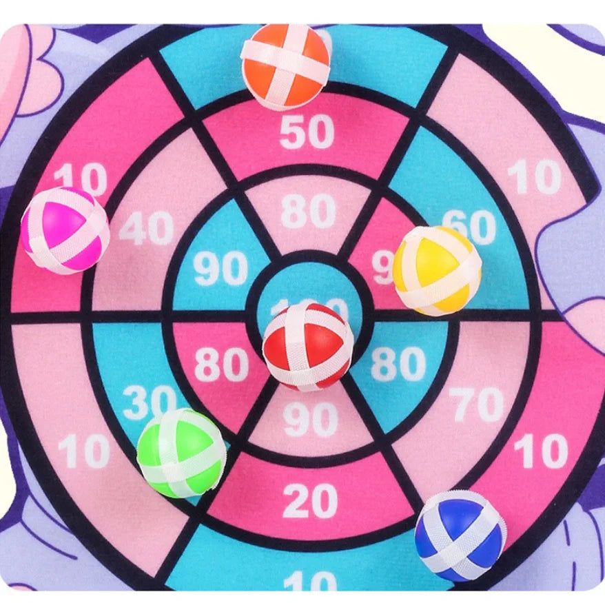Jogo de Dardos de Animais de Desenho Animado Bola Adesiva. Brinquedo Educativo para Bebês.