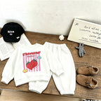 Roupa Infantil Estampada para Crianças de 2 a 6 Anos. Moletom + Calça Primavera Outono. Conjunto de Manga Longa. Roupas Externas. Novo Conjunto de Moletom Fofo.