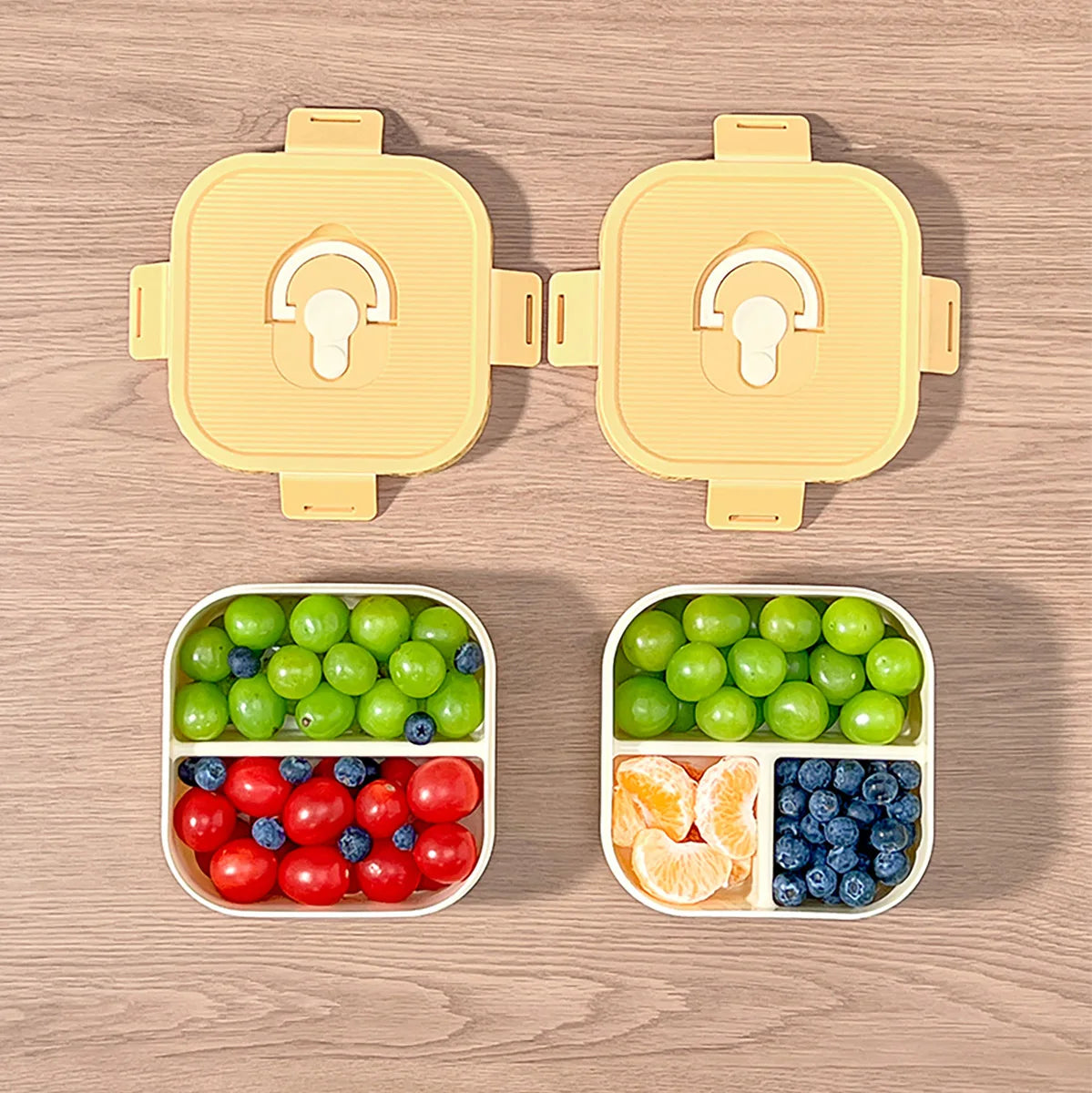 Marmita Portátil WORTHBUY com Divisórias – Caixa Bento Hermética para Micro-ondas, À Prova de Vazamentos, Ideal para Crianças, Estudantes e Trabalho.