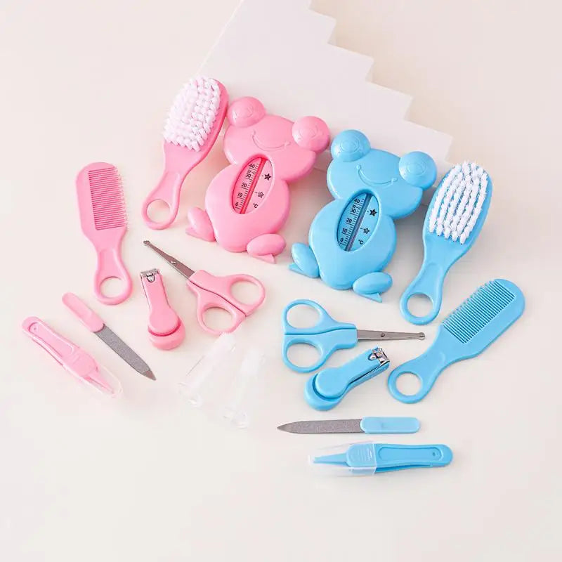 Conjunto de bolsa de cuidados para bebê com treze peças e vinte peças, cortador de unhas e aspirador nasal, limpeza diária do bebê.