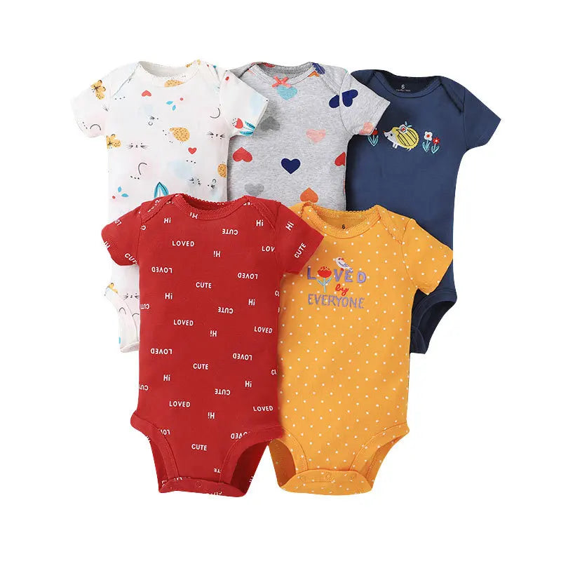 Kit com 5 Bodies Infantis – Roupinhas em 100% Algodão para Bebês, Macias e Confortáveis