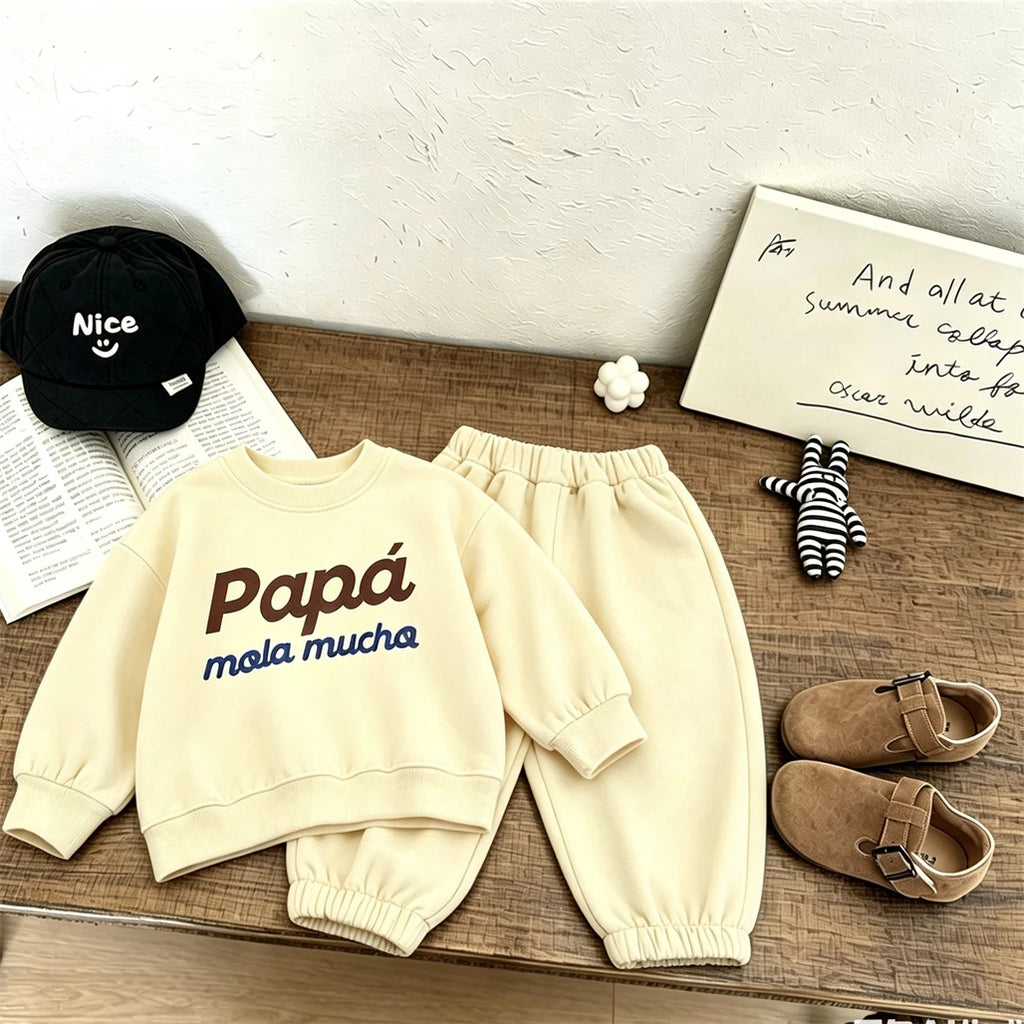 Roupa Infantil Estampada para Crianças de 2 a 6 Anos. Moletom + Calça Primavera Outono. Conjunto de Manga Longa. Roupas Externas. Novo Conjunto de Moletom Fofo.