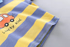 Conjunto de 2 peças para crianças: Camisa Polo de Alta Qualidade para meninos + Bonito Shorts Jeans, roupas infantis.