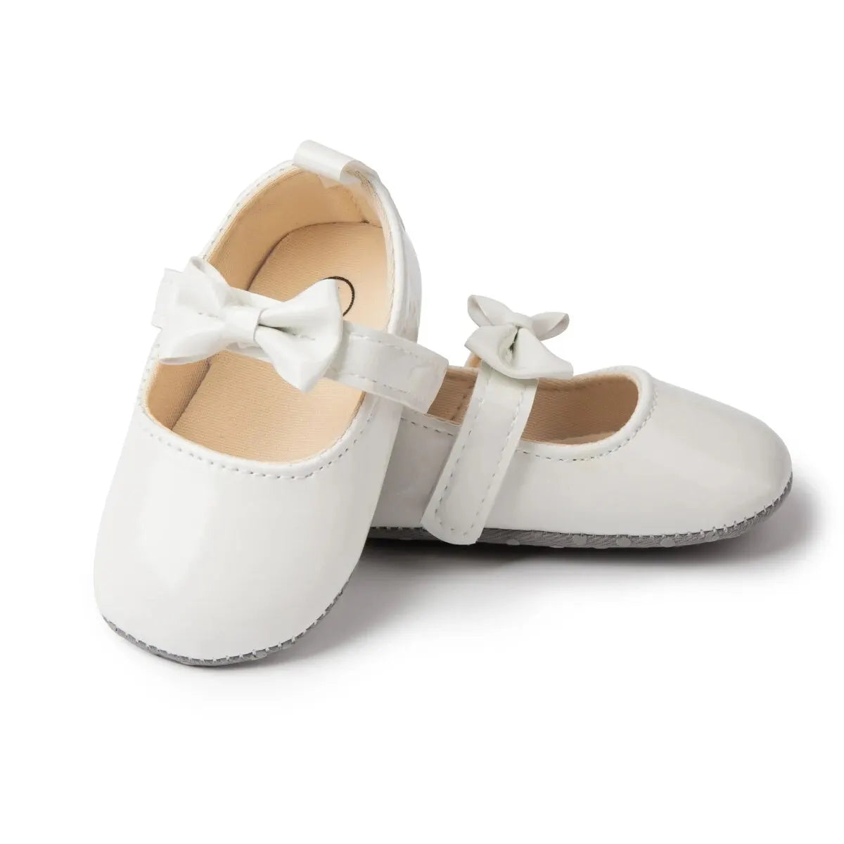 Sapatos Meckior para Bebês Meninas Laço Princesa Sapatos de Festa PU Antiderrapante Sola Macia Primeiros Passos Recém-nascido Sapatos de Berço
