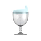 Copo Infantil Divertido em Forma de Taça de Vinho com Tampa 150ml. Garrafinha de Aprendizado para Bebês. Copo de Amamentação para Crianças.