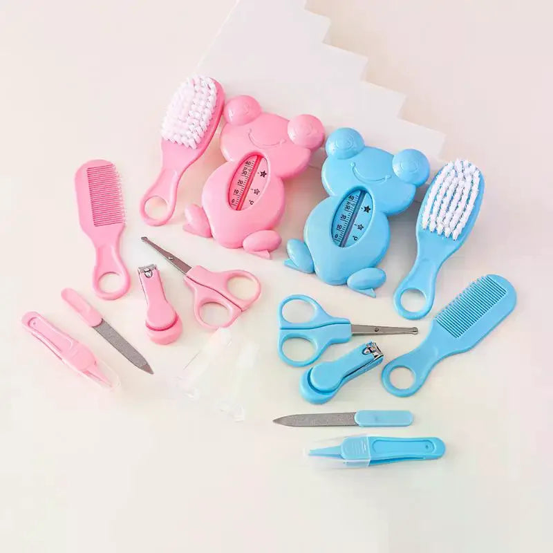 Conjunto de bolsa de cuidados para bebê com treze peças e vinte peças, cortador de unhas e aspirador nasal, limpeza diária do bebê.