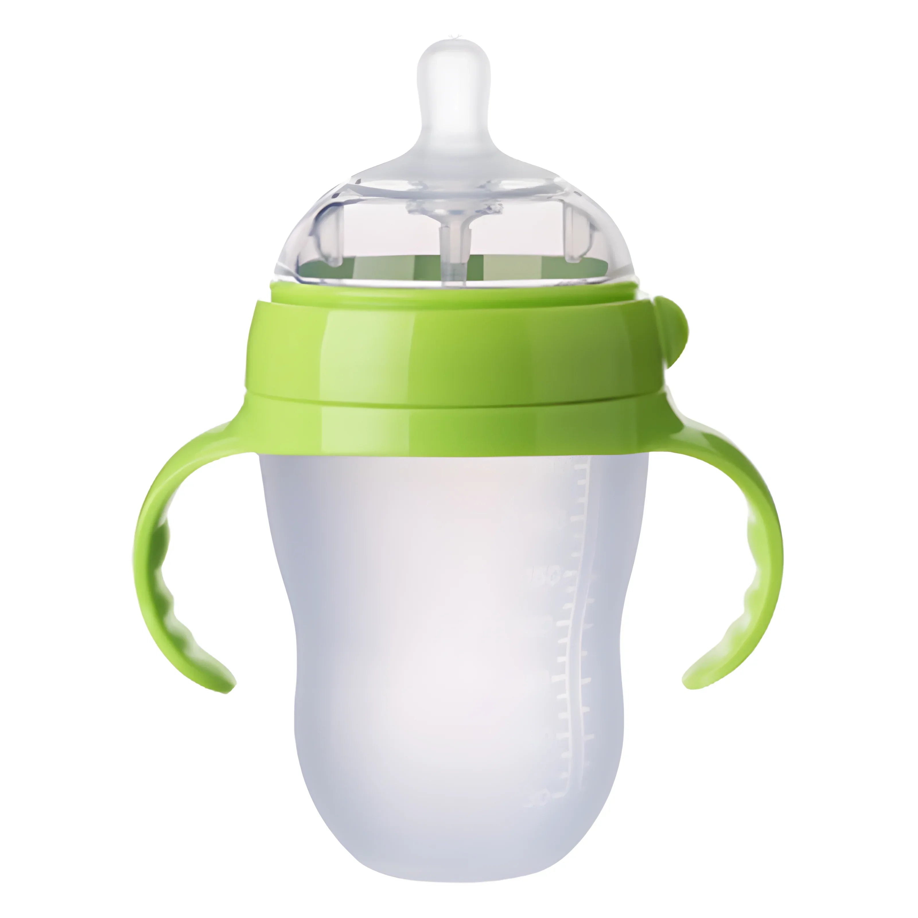 Mamadeira de Silicone com Alça para Bebê – Ideal para Desmame, com Bico Anti-Asfixia e Design Ergonômico
