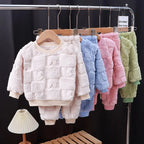 Pijama Infantil de Flanela Outono/Inverno – Conjunto Manga Longa com Blusa e Calça para Meninos e Meninas. Roupa de Dormir e Casa para Bebês e Crianças de 0 a 5 Anos.
