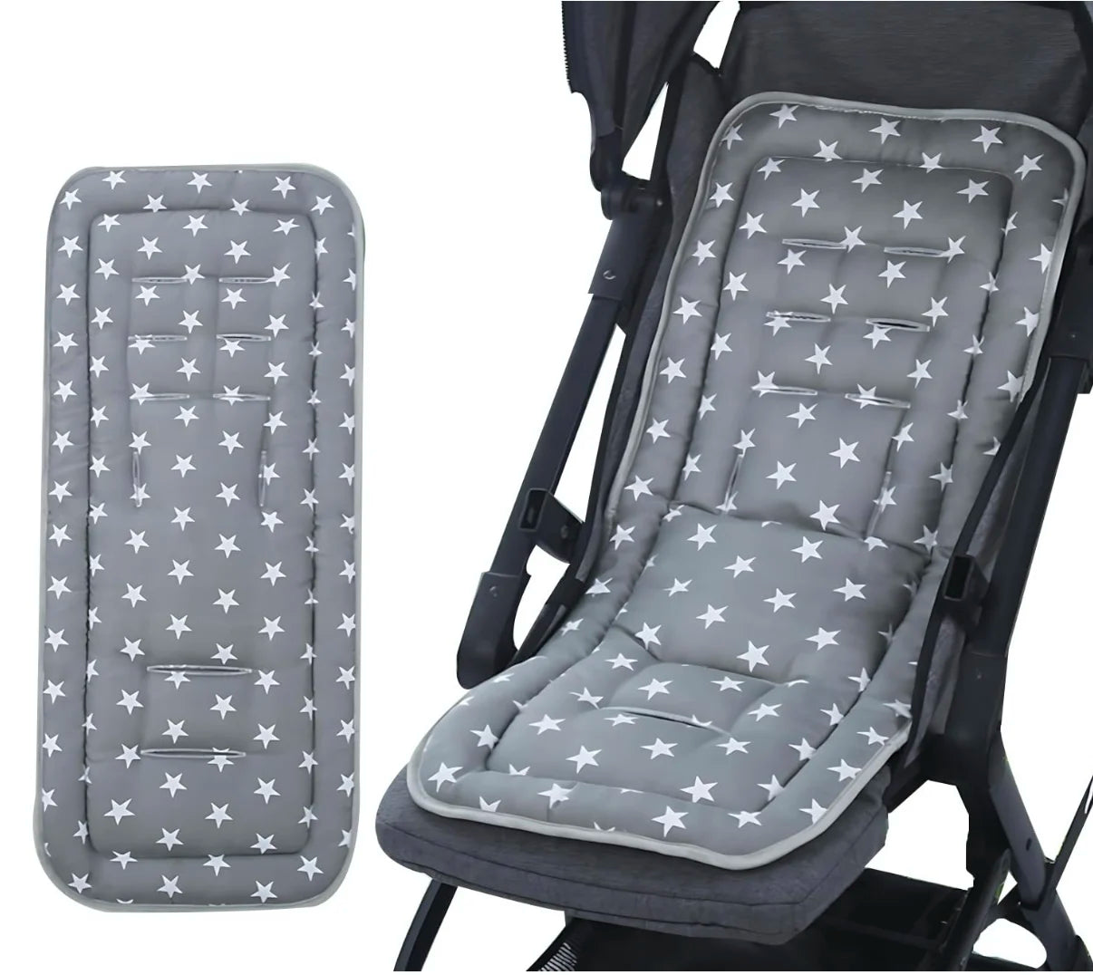 Almofada Espessada para Carrinho de Bebê | Assento Universal Macio e Confortável