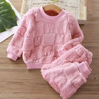 Pijama Infantil de Flanela Outono/Inverno – Conjunto Manga Longa com Blusa e Calça para Meninos e Meninas. Roupa de Dormir e Casa para Bebês e Crianças de 0 a 5 Anos.
