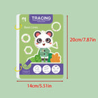 Livro de Exercícios de Traço Mágico Reutilizável de 34 Páginas. Treinamento Educacional de Desenho e Controle de Caneta, Inclui Caneta e Borracha.