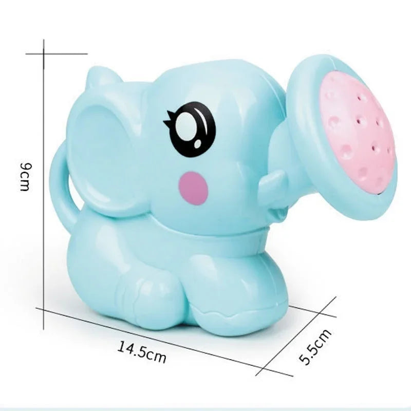 Copo de Banho com Elefante de Desenho Animado para Bebê, Colher de Água para Shampoo de Recém-Nascido, 2 Cores.