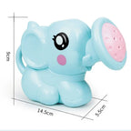 Copo de Banho com Elefante de Desenho Animado para Bebê, Colher de Água para Shampoo de Recém-Nascido, 2 Cores.
