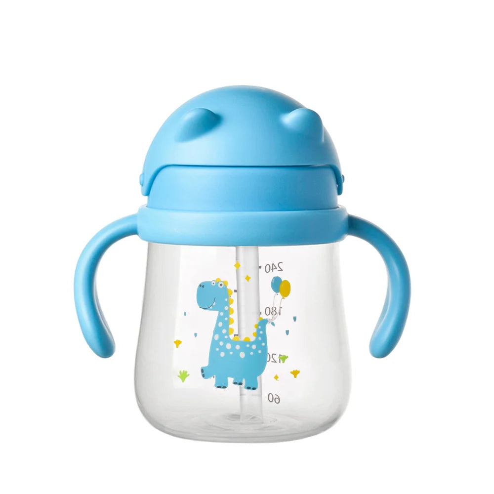 1 UND Copo de Bico de Pato para Bebê Copo de Boca Larga Copo de Aprendizagem para Bebê com Alça Dupla para Aprender a Beber Sozinho.