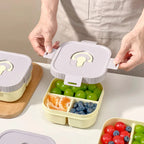 Marmita Portátil WORTHBUY com Divisórias – Caixa Bento Hermética para Micro-ondas, À Prova de Vazamentos, Ideal para Crianças, Estudantes e Trabalho.