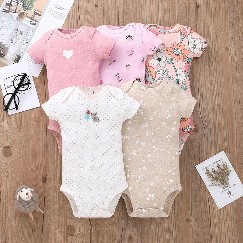 Kit com 5 Bodies Infantis – Roupinhas em 100% Algodão para Bebês, Macias e Confortáveis