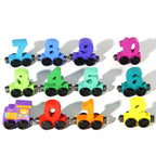 Trem de Números de Madeira Magnético Blocos de Montagem Carro Ferramenta de Aprendizado e Ensino para Crianças Pequenas.