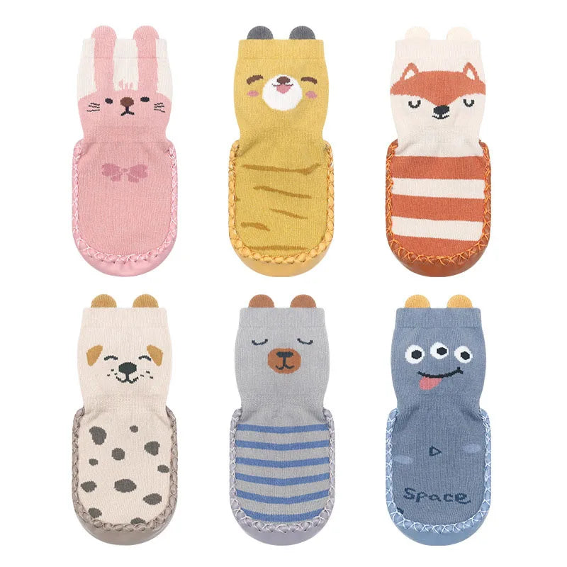 Meias de Piso Finas para Bebê Pré-Andador MILANCEL Nova Coleção de Primavera com Animais de Desenho Animado Fofos para Meninas