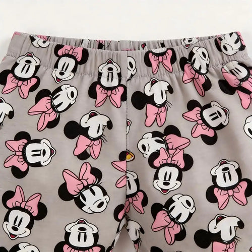 Conjunto  para Bebê Menina Camiseta de Manga Curta e Shorts. Roupas Infantis Idades 0-4 Anos.
