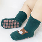 6 Pares de Meias de Bebê com Animais de Desenho Animado. Meias Antiderrapantes para Trampolim. Adequadas para Bebês quando estão aprendendo a andar.