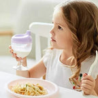 Copo Infantil Divertido em Forma de Taça de Vinho com Tampa 150ml. Garrafinha de Aprendizado para Bebês. Copo de Amamentação para Crianças.