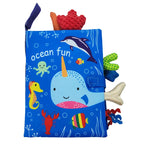 Brinquedo Educativo para Bebês 0-36M. Livro de Tecido com Cauda, Livro de Pano com Quebra-Cabeça. Chocalho Sonoro Interativo para Pais e Filhos.