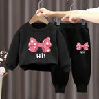 Conjunto Infantil para  Menina – Moletom 2 Peças com Blusa de Manga Longa e Calça