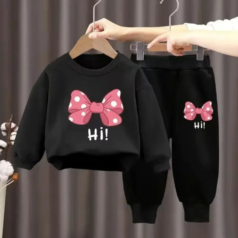 Conjunto Infantil para  Menina – Moletom 2 Peças com Blusa de Manga Longa e Calça