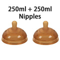 Mamadeira de Silicone Nano com Alça para Bebê, Bico Anti-Asfixia, Ideal para Desmame, para Bebês de 0 a 9 Meses, 150ML/250ML.