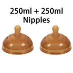 Mamadeira de Silicone Nano com Alça para Bebê, Bico Anti-Asfixia, Ideal para Desmame, para Bebês de 0 a 9 Meses, 150ML/250ML.