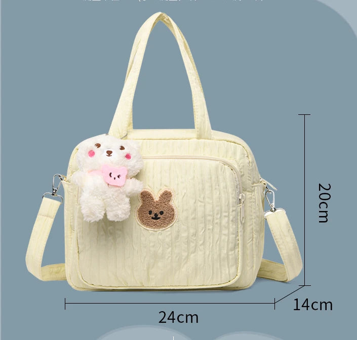 Bolsa de Maternidade de Algodão - Bolsas de Fraldas para Bebês. Bolsas Fofas para Itens do Bebê. Organizador de Fraldas. Bolsa Caddy, Kit de Maternidade para Mães e Crianças.