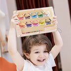 Brinquedo Montessori de Labirinto Magnético para Classificação de Cores e Números. Quebra-Cabeça de Madeira para Atividades, Brinquedos de Motricidade Fina para Crianças, Meninos e Meninas.