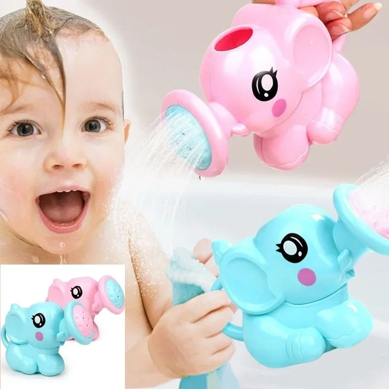 Copo de Banho com Elefante de Desenho Animado para Bebê, Colher de Água para Shampoo de Recém-Nascido, 2 Cores.