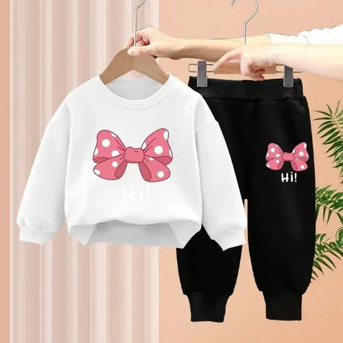 Conjunto de Moletom Infantil Feminino – Blusa de Manga Longa e Calça para Meninas, Ideal para Dias Frios