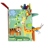 Brinquedo Educativo para Bebês 0-36M. Livro de Tecido com Cauda, Livro de Pano com Quebra-Cabeça. Chocalho Sonoro Interativo para Pais e Filhos.