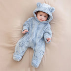 Macacão Bebê de Flanela Quentinho – Body Infantil com Estampa de Desenho Animado. Ideal para Outono e Inverno (0 a 12 Meses.