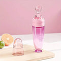 Nova Mamadeira de Silicone Colorida 90ml/3OZ com Colher Macia. Ventosa e Tampa Protetora. Mamadeira Portátil de Alimentação por Aperto.
