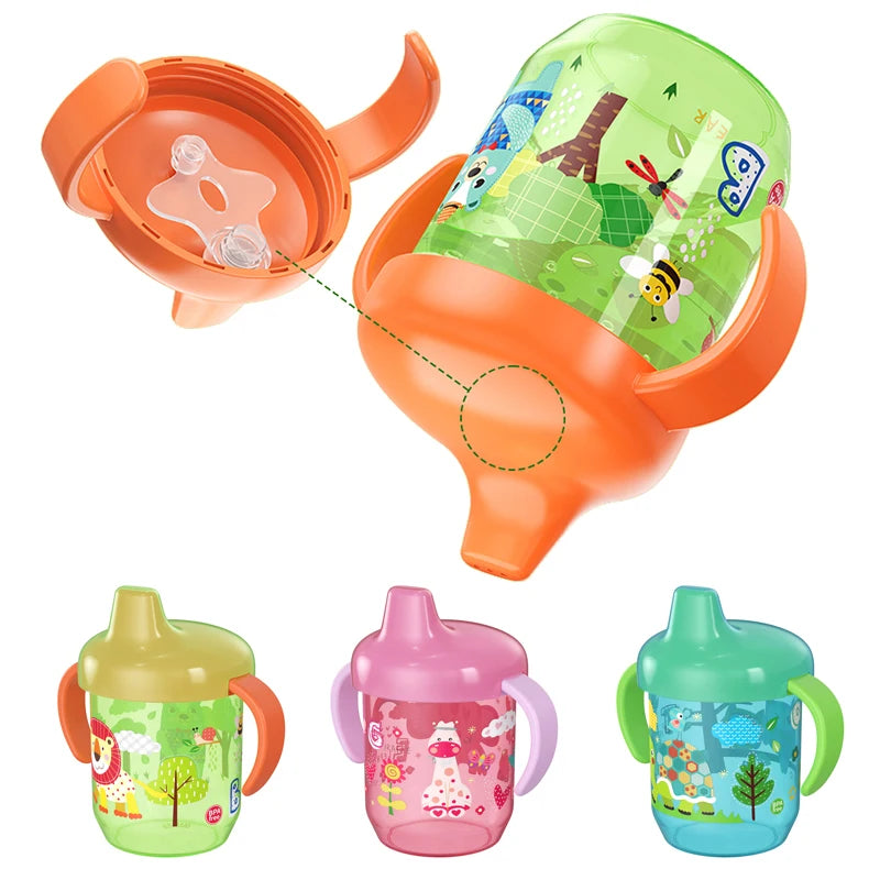 1 UND Copo de Bico de Pato para Bebê Copo de Boca Larga Copo de Aprendizagem para Bebê com Alça Dupla para Aprender a Beber Sozinho.