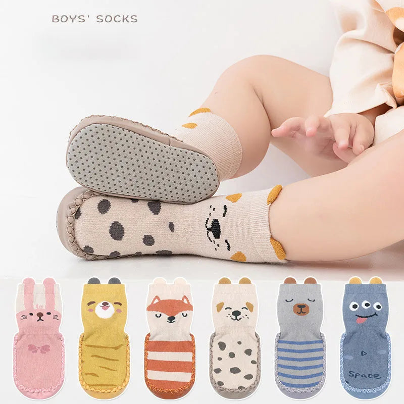 Meias de Piso Finas para Bebê Pré-Andador MILANCEL Nova Coleção de Primavera com Animais de Desenho Animado Fofos para Meninas