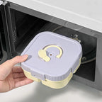 Marmita Portátil WORTHBUY com Divisórias – Caixa Bento Hermética para Micro-ondas, À Prova de Vazamentos, Ideal para Crianças, Estudantes e Trabalho.