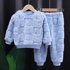 Pijama Infantil de Flanela Outono/Inverno – Conjunto Manga Longa com Blusa e Calça para Meninos e Meninas. Roupa de Dormir e Casa para Bebês e Crianças de 0 a 5 Anos.